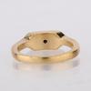 925 Silver Black Spinel Ring Yellow Gold Plated Round Gemstone Minimalist Women Jewelry Stacking Ring