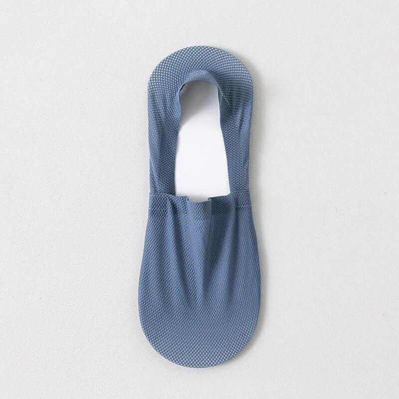 Men Socks Summer Thin Mesh Breathable Anti-Slip Invisible Shallow Mouth Socks Cotton Sole Leisure Low Barrel Socks