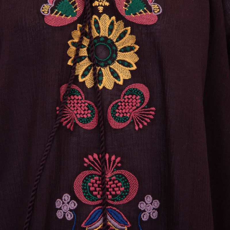 Magoo 3/4 Sleeve Kaftan Dress with Floral Embroidery for Women ANTIK BATIK