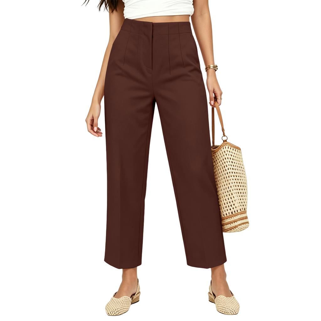 Women's Straight Leg Casual Long Pants for Everyday Wear