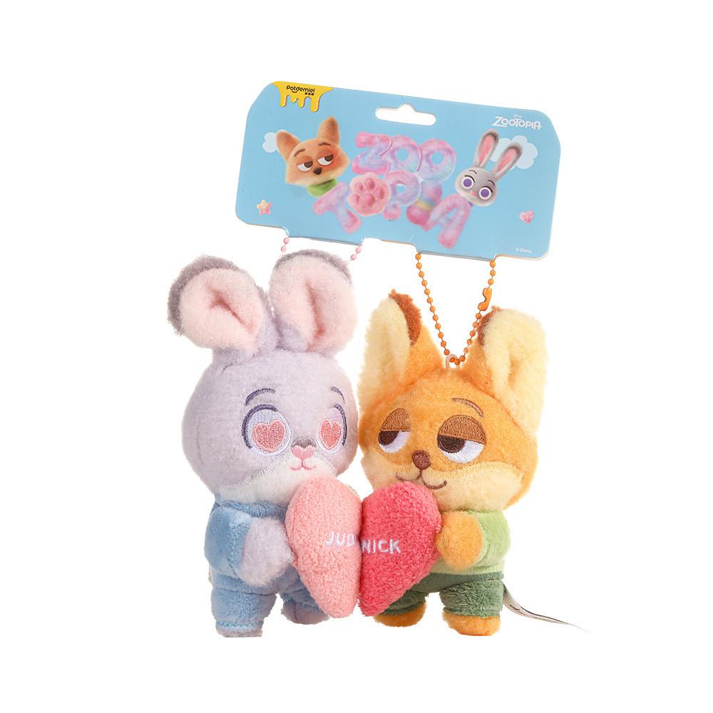 Zootopia Judy Nick Plush Keychain With Magnetic Closure For Cute Animal Fans