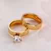 Wedding Ring Gold Steel Jewelry 316L Size 19 Eu19 Us09
