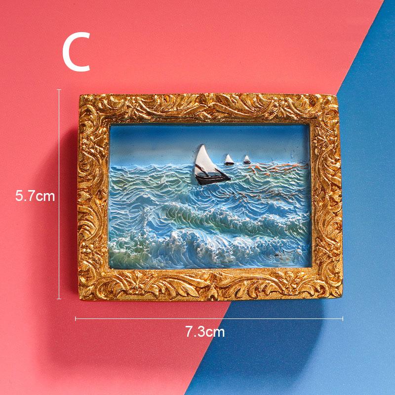 3D Picture Frame Fridge Magnet Cartoon Breakfast Food Magnetic Fridge Magnet Home Decor Magnetic Decoration Small Ornaments