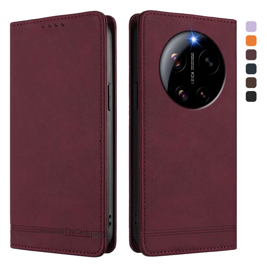 Für Xiaomi 17 Ultra 5G Hülle RINACASIS RC23 RFID-blockierendes Portemonnaie Ständer PU-Leder Handyhülle