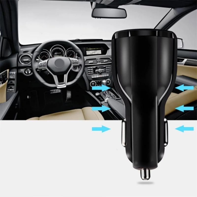 Portable 30W Double Port Car Charger 2-Port USB Charging Adapter with Quick Charging 3.0 for Efficient Device Charging