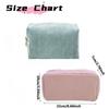 1Pcs Women Cosmetic Bag Corduroy Solid Color Makeup Pouch Travel Portable Wash Toiletry Storage Bag Organizer Purse