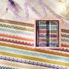 12 rolls/set satin dream series Kawaii lace border aesthetic masking tape DIY Scrapbooking Decor Journal Supplies