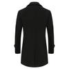 Abrigo de Lana para Hombre de Invierno, Moda de Doble Botonadura con Solapa, Abrigo de Lana de Algodón de Longitud Media