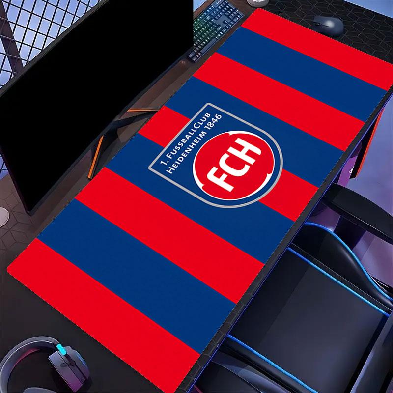 FC Heidenheim Mauspads, Große Gaming-Schreibtischmatte, Rutschfestes XXL-Mauspad für Laptop & Tablet, Mini-PC-Spielmatte mit Genähten Kanten