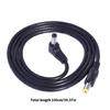 DC5525 to DC5521 Power Cable 5.5mmx2.1mm /5.5mmx2.5mm Male to Male Cord Line for Security Cameras Sound Equipment