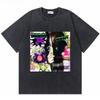 Washed Vintage Rapper Bladee  Hip Hop Oversized Tshirt Drain Gang Graphic Tshirt Men Women Fashion Artistic Sense T Shirts