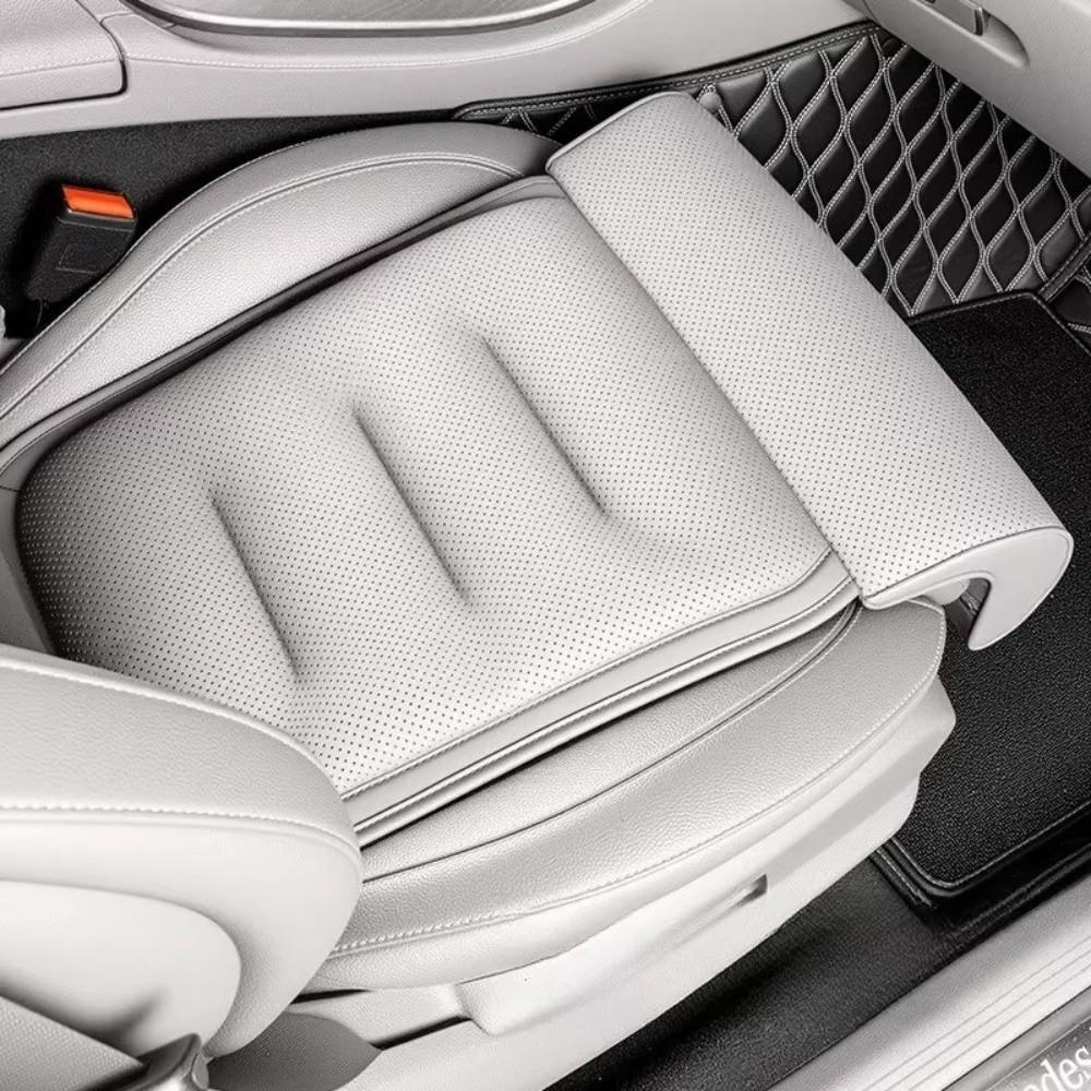 Suede Cover Car Seat Cushion Thick Padding Seat Extender New Memory Foam Leg Support