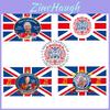 Wufudtp Bandeira de Carlos III Tecido de Fundo 90x150cm Bandeira Union Jack para Exterior