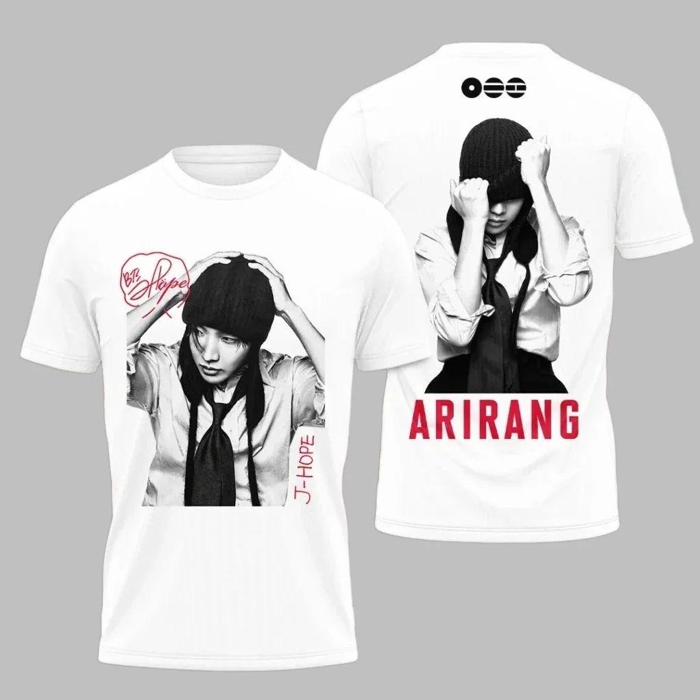 2026 BTS Arirang Graphic T-shirt Men and Women Summer Y2k T Shirt Fashion High Quality Short Sleeved Top Streetwear Unisex