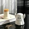 Middle Finger Ghost Toothpick Box Halloween Ghost Toothpick Holder Dispenser Dental Floss Swabs