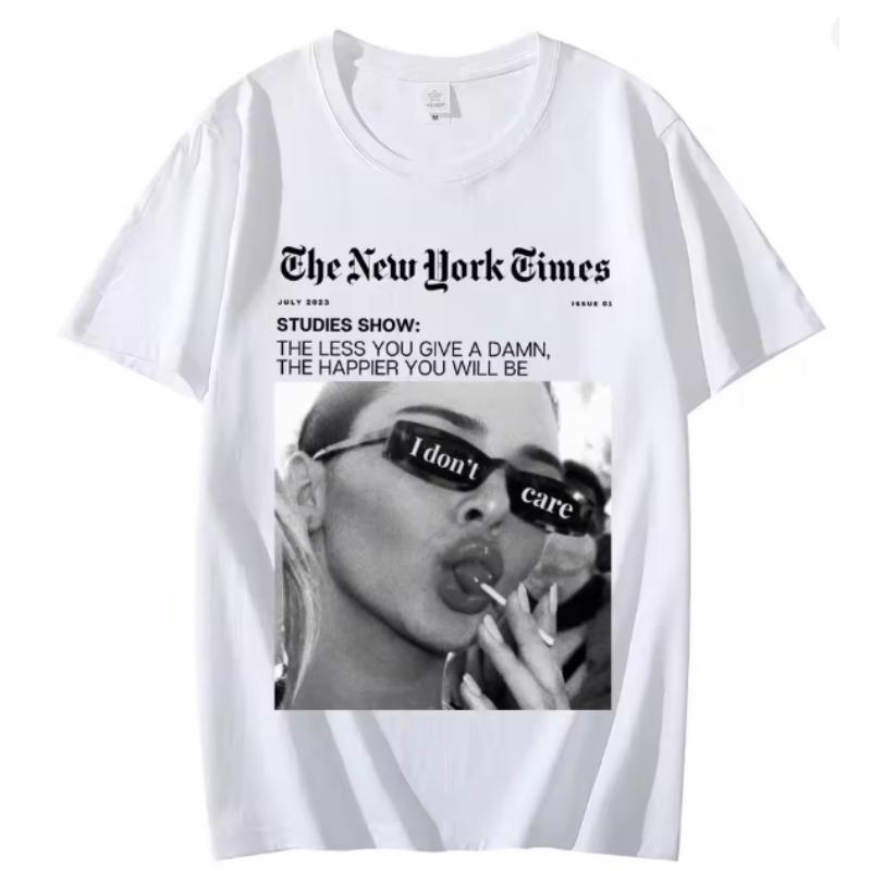 Kendall Jenner Print Tshirt Fashion Vintage Aesthetics Short Sleeve Tshirts Unisexs Womens Casual Comfort Pure Cotton T Shirts S