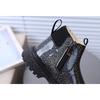 New Children's Fashion British Style Ankle Boots Boys Side Zipper Versatile Martin Boots Girls Soft Sole Fleece-Lined Fashion Boots