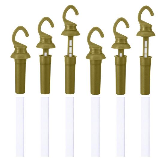 6Pcs/Set Scent Dispenser with Rain Protection Leak Proof Drop Wick with Replacement Felt Air Tight Portable Scent Dispenser for Hunting