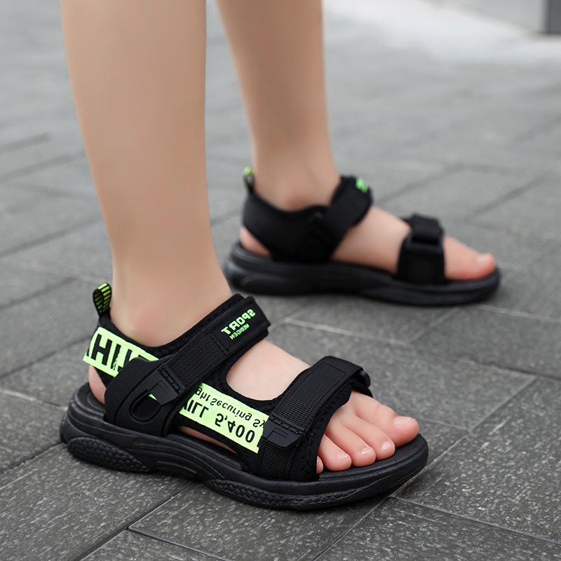 Big Brand Boys' Sandals 2024: Summer Beach Shoes for Middle and Older Children - Soft Sole, Non-Slip Outdoor Wear