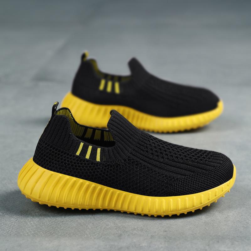 

Boys one-pedal sports shoes Zichun single net breathable middle-aged older children girls lightweight soft-soled children s running shoes 40