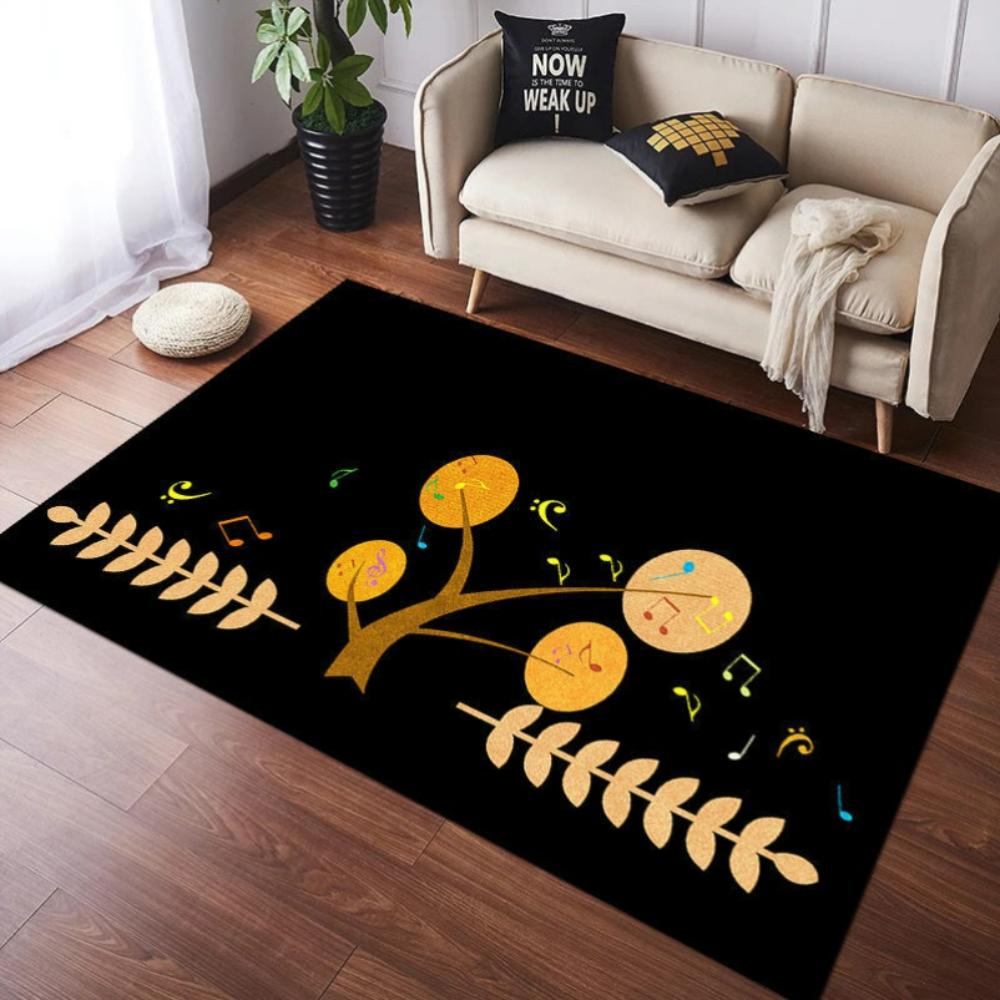 Piano Music Noise-reducing Carpet for Living Room Bedroom Decor Anti-slip Rug Kitchen Leisure Balcony Floor Mat Doormat Gift