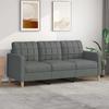 Vidaxl 3-Seater Sofa, Dark Grey, 180 Cm, Upholstered In Fabric