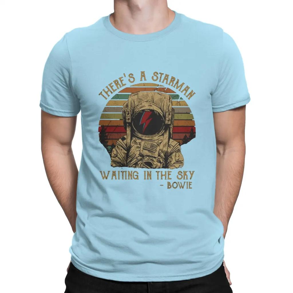 Humor Theres A Atarman T-Shirts Men Crewneck 100% Cotton T Shirt Cool Cool B-Bowie Short Sleeve Tees Printing Tops