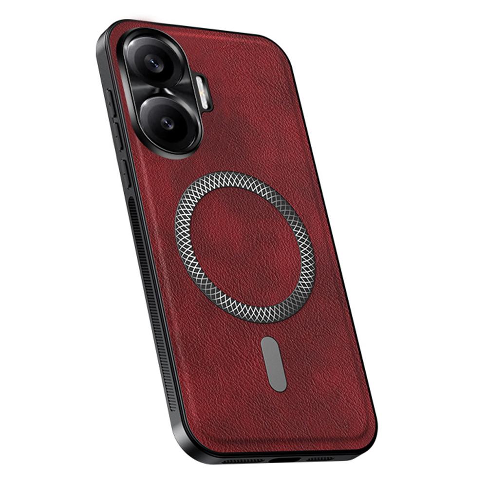 For Xiaomi Redmi Turbo 4 Pro 5G Case Compatible with MagSafe PU TPU PC Phone Back Cover with Metal Lens Frame