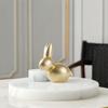 Resin Golden Rabbit Ornament Art Miniatures Figurine Home Decoration Rabbit Statue  Easter