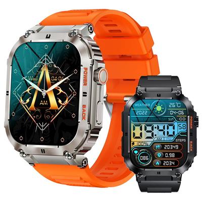 K57PRO Smartwatch: Bluetooth-Anrufe, Benachrichtigungen, 3-fach geschützt für Outdoor-Sport, Blutdruck- und Sauerstoffüberwachung.