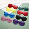 Exaggerated Peach Heart One-Piece Sunglasses – Candy Color for Parties and Performances