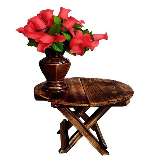 Wooden Folding Table Nesting Coffee End Modern Furniture Decor Side Home Handcrafted Designed Portable Table For Living Room Balcony For Home Decor