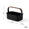 Official Umbra Bellwood Stackable Bin, 28x17cm, Black/Walnut