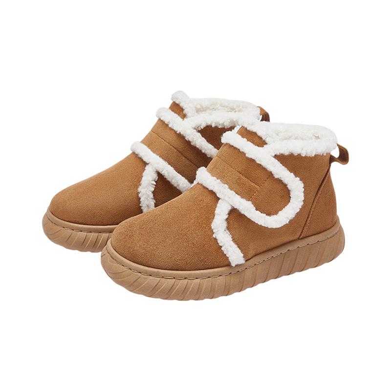 

Женские зимние ботинки Warrior 2024 года: Универсальные, плотные, теплые, походные ботинки для хлеба с бархатной подкладкой. Size 38 коричневый