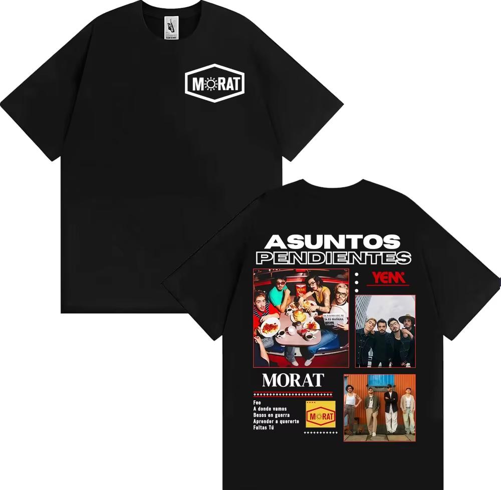 Rock Band Morat Album Graphic Print T Shirts Unisex Unisex Fashion High Street Hip Hop Tshirt 100 Cotton Cozy Short Sleeve T Shirt