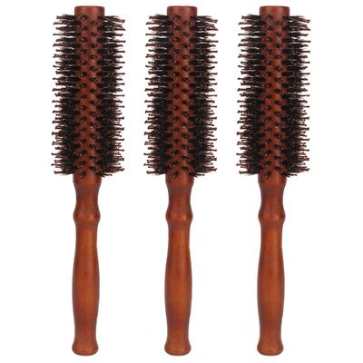 3 Stück Runde Nylonbürste gegen statische Aufladung Hitzebeständig Ausgleichendes Öl Ponykamm für Salon Zuhause