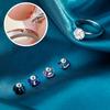 Doe-het-zelf 1,5 CT Solitaire Verlovingsringen Trouwringen Verwisselbaar Roestvrij Staal Ronde Zirkonia Belofteringen voor Haar