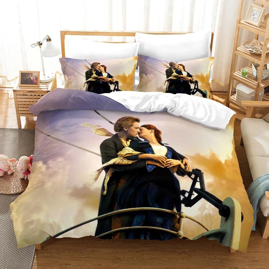 Titanic Schip Oceaan Dekbedovertrek Kussensloop Titanic Jack Beddengoed Set Volwassen Jongen Meisje Slaapkamer Decoratie Kinderen Enkel Dubbel Maat