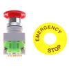 Red Mushroom Cap 1No 1Nc Dpst Emergency Stop Push Button Switch Ac 660V 10A