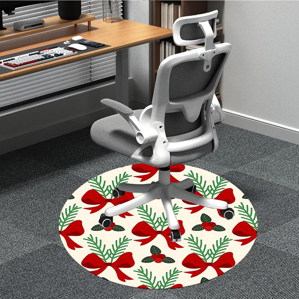 

1pc Christmas Decorations Office Round Rug, Non-slip, Soft and Durable Office Rug for Interior Decoration, Perfect for Office, Beautiful Decoration yy 80cm by 80cm