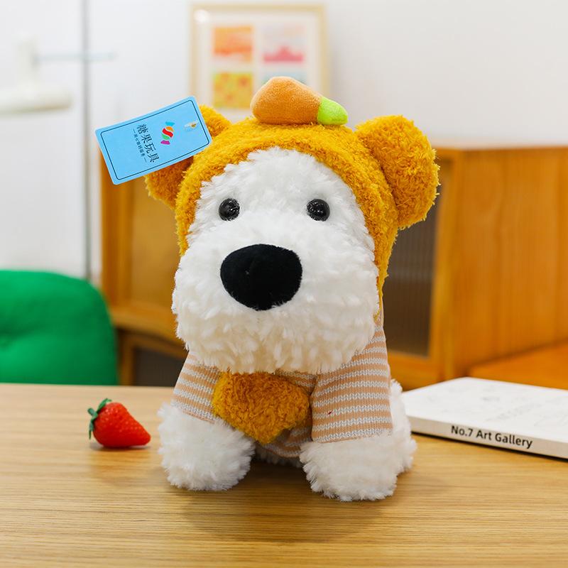 Popular West Highland Puppy Pendant Plush Doll Cute Dressed Dog Keychain Charm Scribbled Dog Doll
