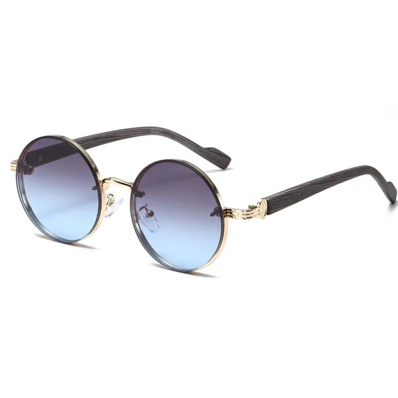 Men Classic Metal Sunglasses Fashion Trendy Uv400 Eye Protection Sun Glasses Women Unisex Retro Vintage Punk Goggle Shades