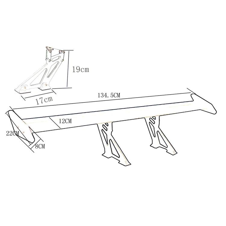 Spoiler Curse Auto 2019 Universal pentru Hatchback Auto 135cm GT Aluminiu Aripă Spate Portbagaj Spoilere Pentru Bmw pentru Honda pentru Mitsubishi