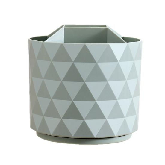 

Держатель для ручек, вращающийся многофункциональный отсек для кистей, ящик для хранения кистей для макияжа, портативный настольный косметический органайзер, держатель для кистей для губной помады синий