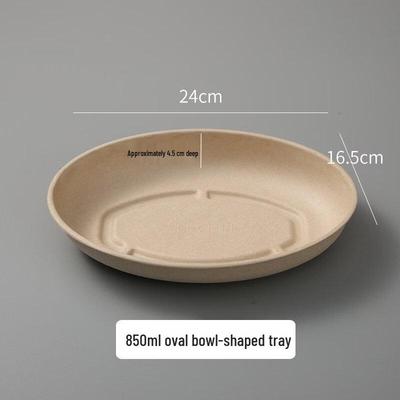 ZISIZ Disposable Pulp Oval Bowls