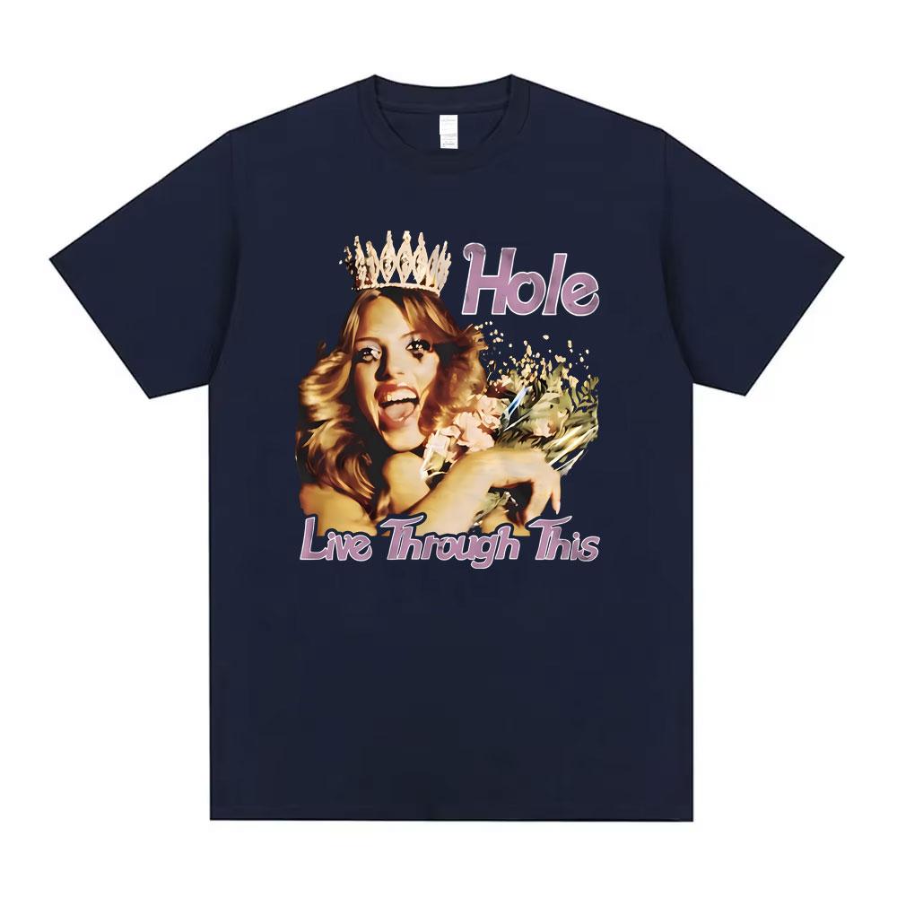 

Alternative Junk Rock Band Hole Courtney Love Live Through This Album Graphic Tshirt Mens Casual Cotton Oversized Tshirt 4XL