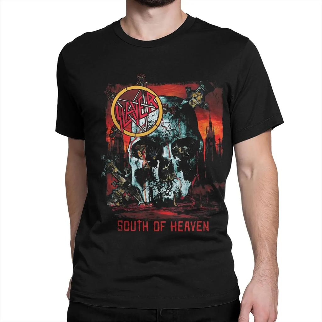 Slayer "Seasons in the Abyss" Vintage Thrash Metal Band Grafica Unisex Cotone Pesante Oversize Maglietta Rock