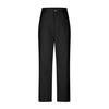 Women Summer Pants Mid-rise Button Zipper Fly Straight Leg Long Trousers with Pockets Solid