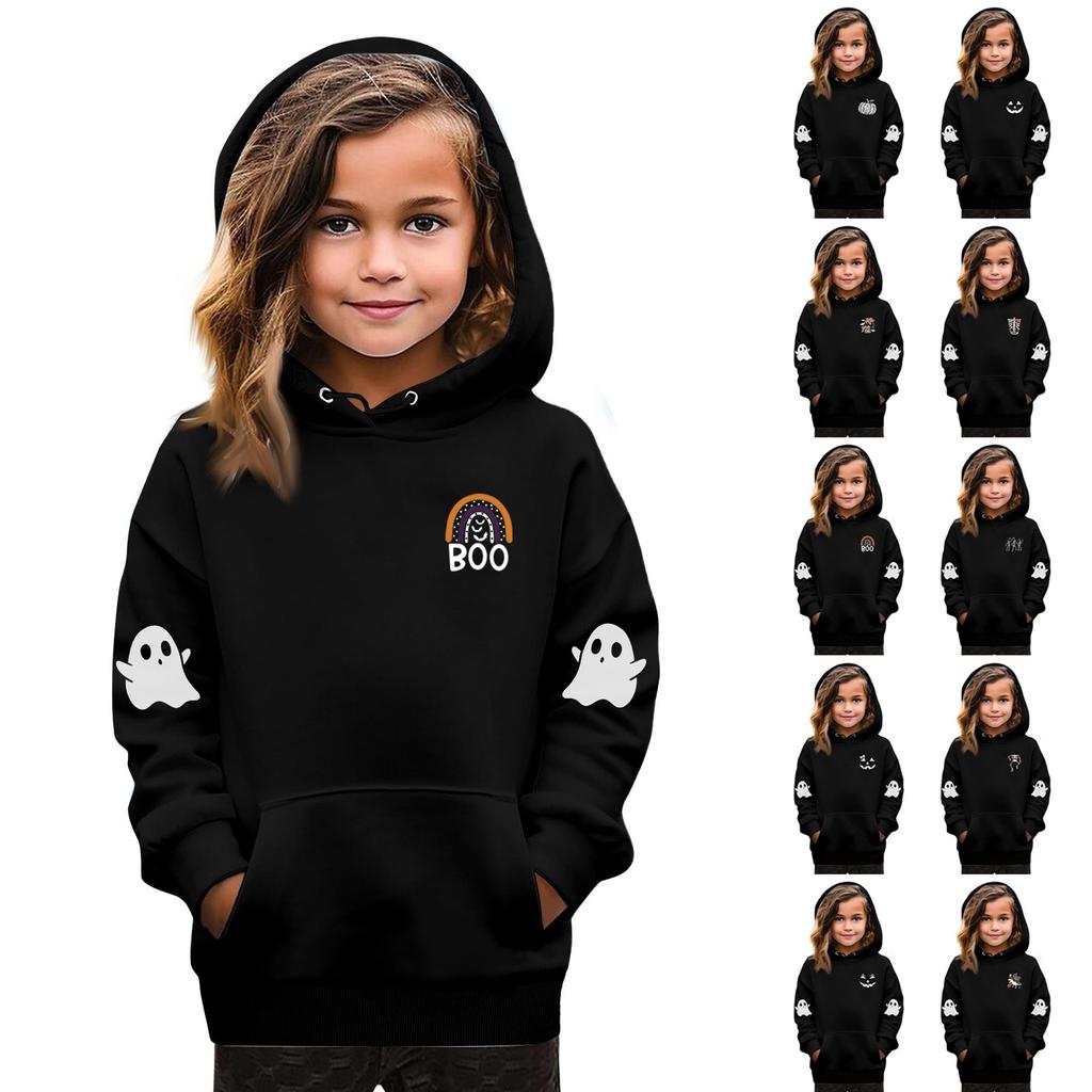 Sweatshirts For Teen Girls Hoodies Long Sleeve Drawstring Pullover Cute Oversized Hoodie Halloween Day