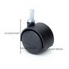 Caster Wheel, Universal Garbage Bin Accessory, Easy Installation Plain 0.73cm 2pcs